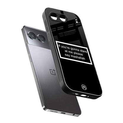 mashallah black edition back phone cover | glass case for oneplus nord 4
