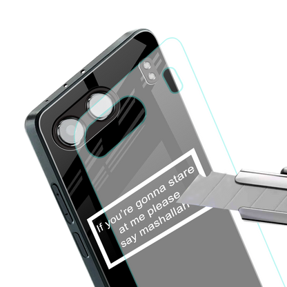 mashallah black edition back phone cover | glass case for oneplus nord 4