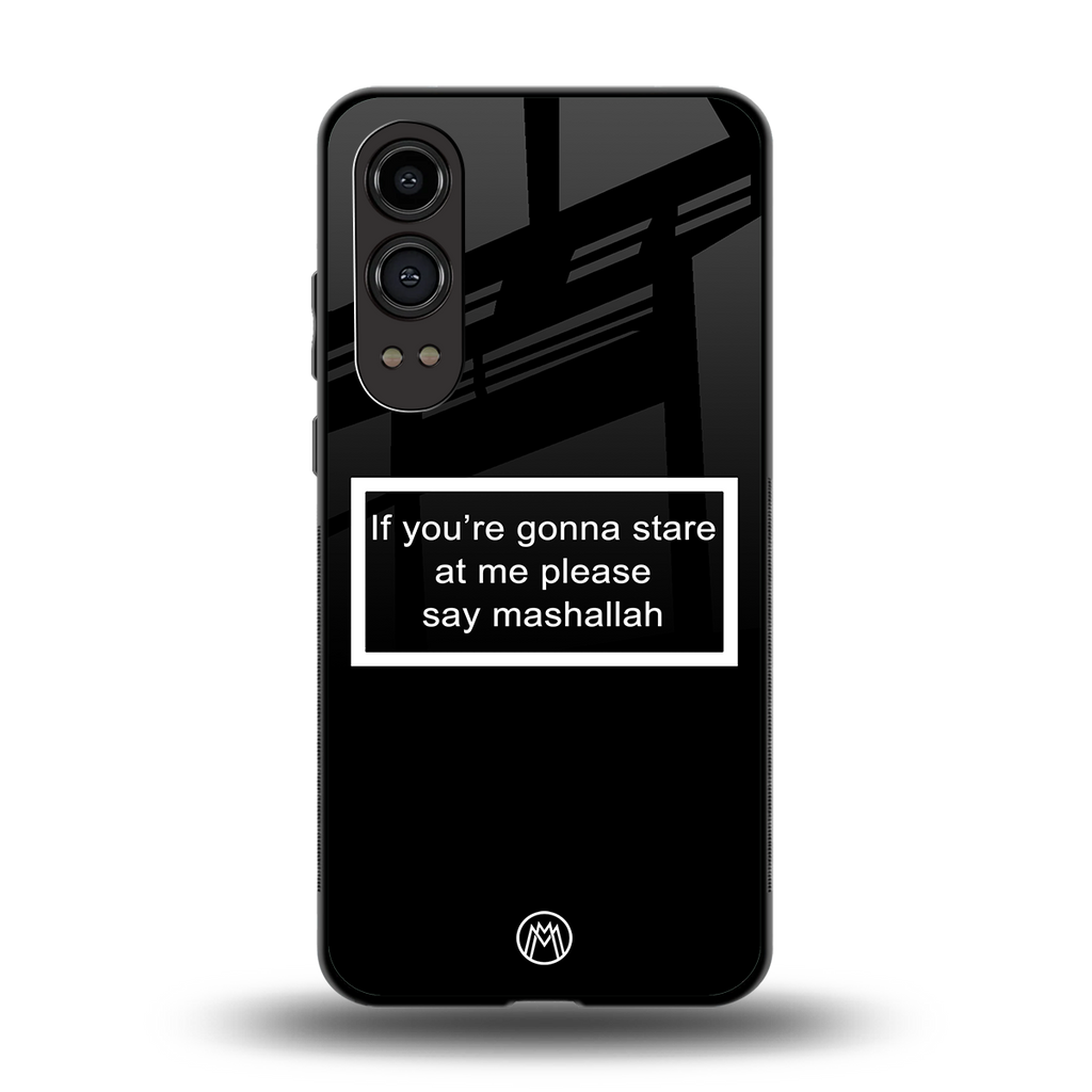 mashallah black edition back phone cover | glass case for oneplus nord ce 4 lite