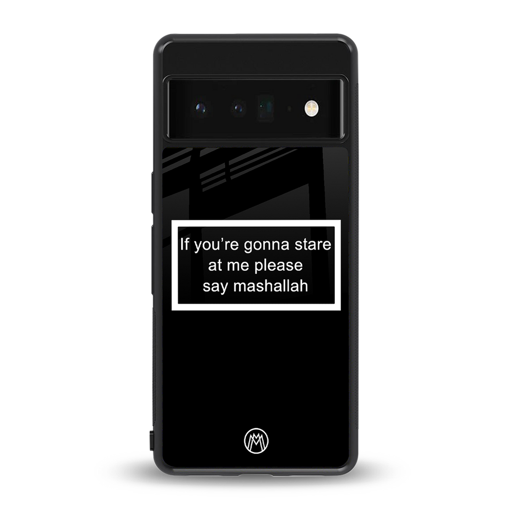 mashallah black edition back phone cover | glass case for google pixel 6 pro