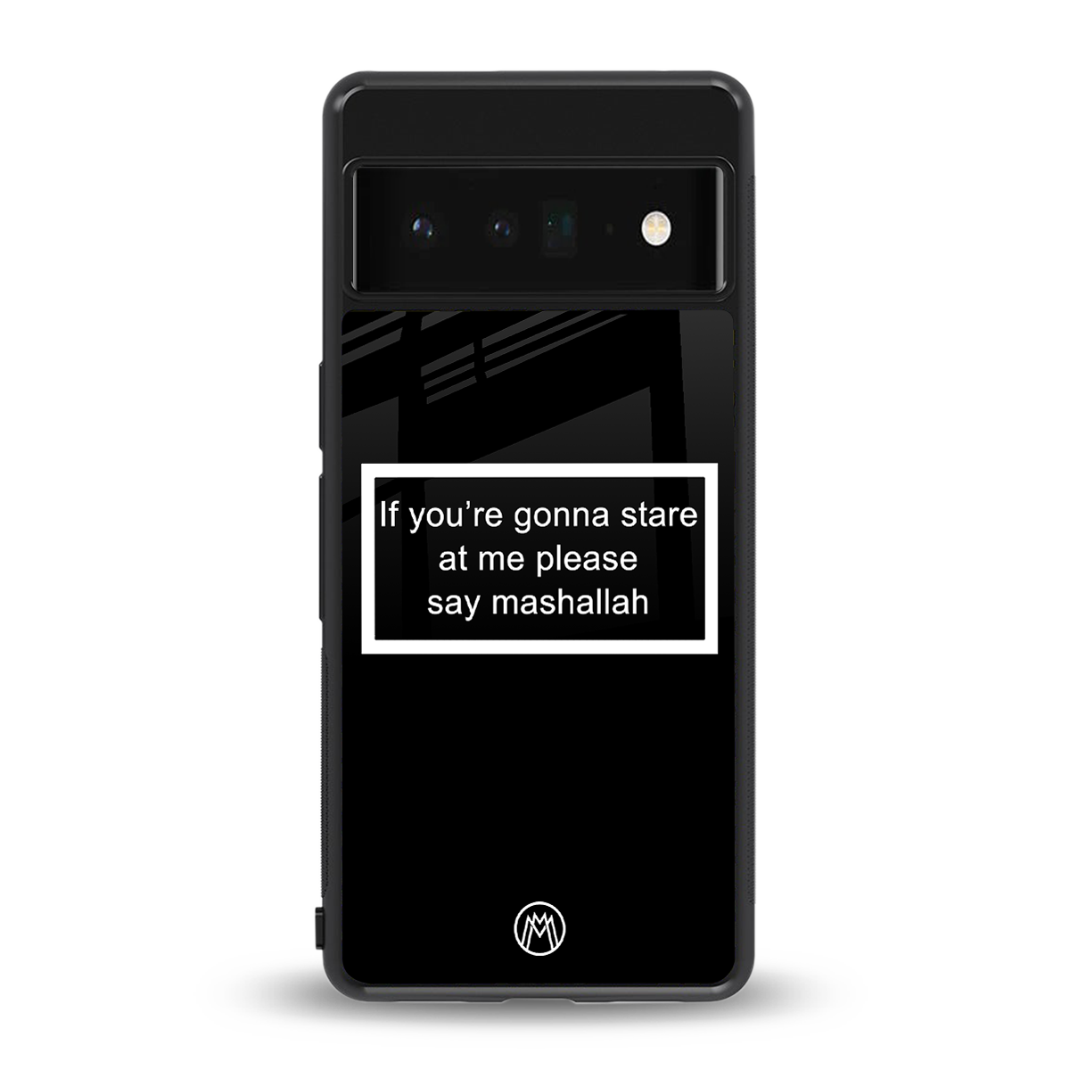 mashallah black edition back phone cover | glass case for google pixel 6 pro
