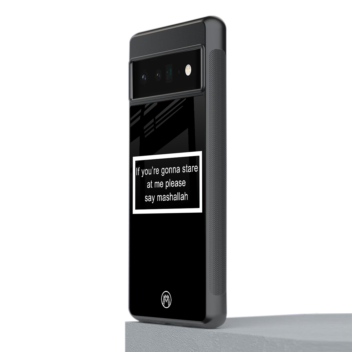 mashallah black edition back phone cover | glass case for google pixel 6 pro