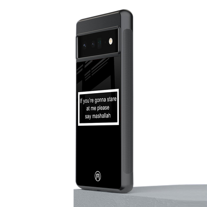 mashallah black edition back phone cover | glass case for google pixel 6 pro