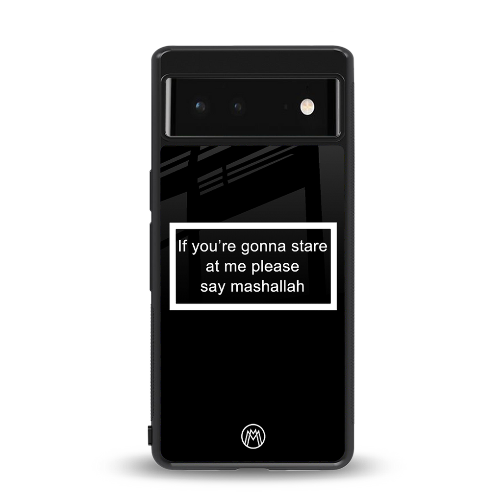 mashallah black edition back phone cover | glass case for Google Pixel 6A