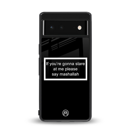 mashallah black edition back phone cover | glass case for Google Pixel 6A