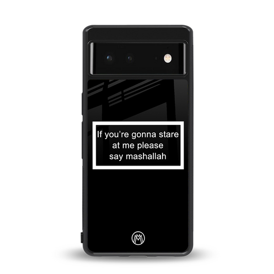 mashallah black edition back phone cover | glass case for Google Pixel 6A
