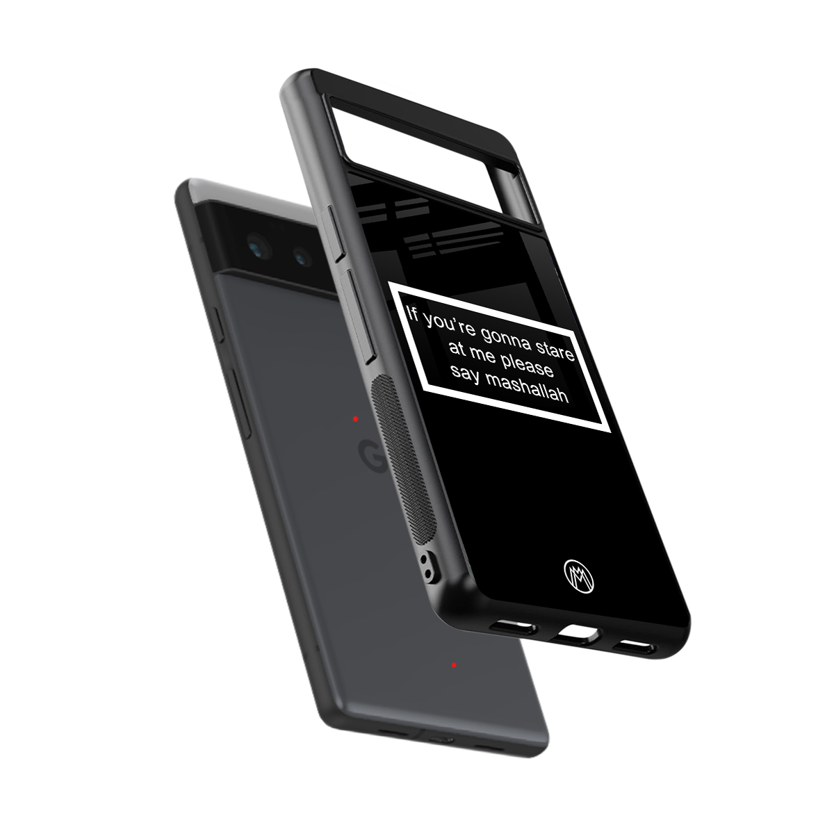 mashallah black edition back phone cover | glass case for google pixel 6