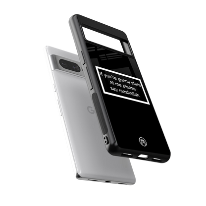 mashallah black edition back phone cover | glass case for google pixel 7 pro