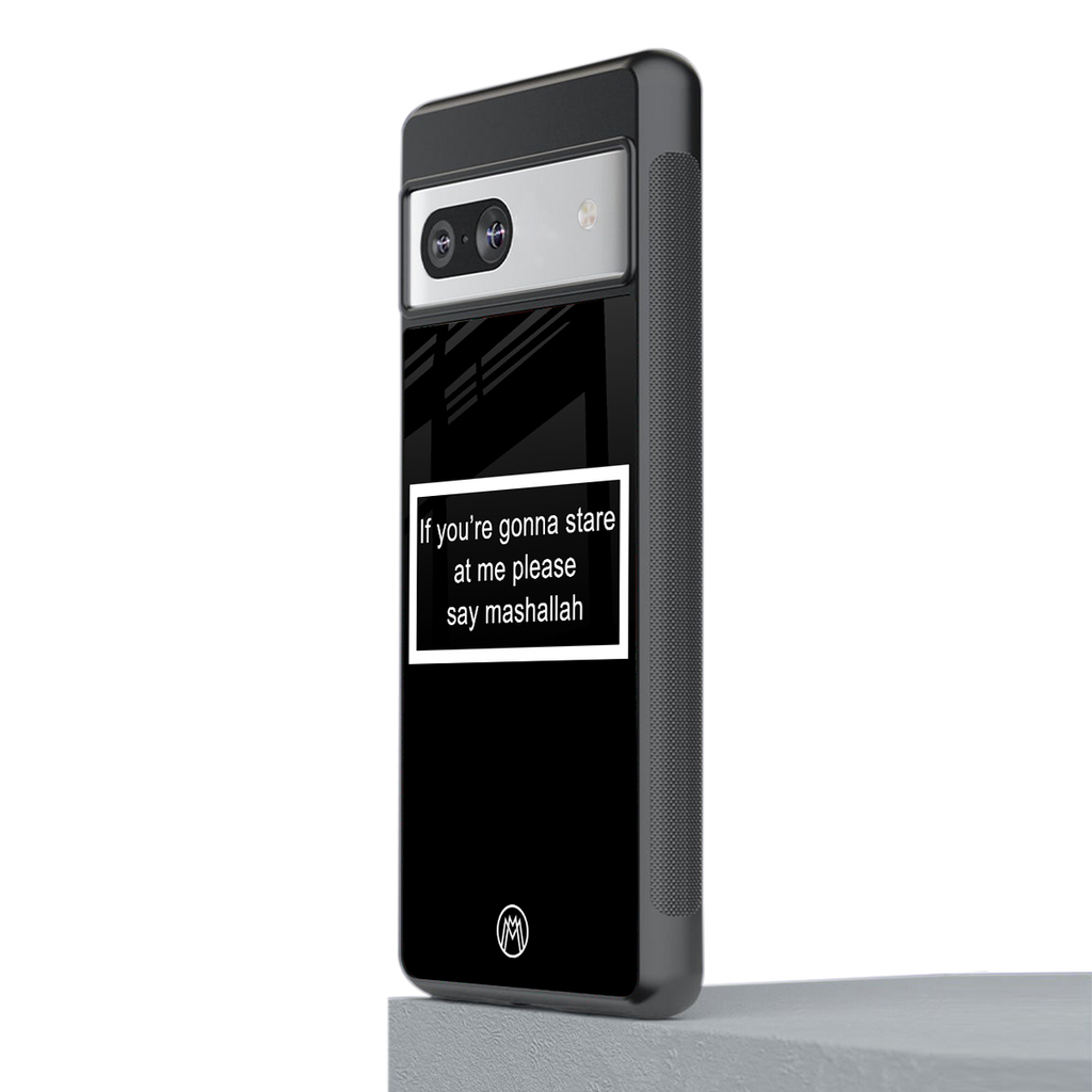 mashallah black edition back phone cover | glass case for Google Pixel 7
