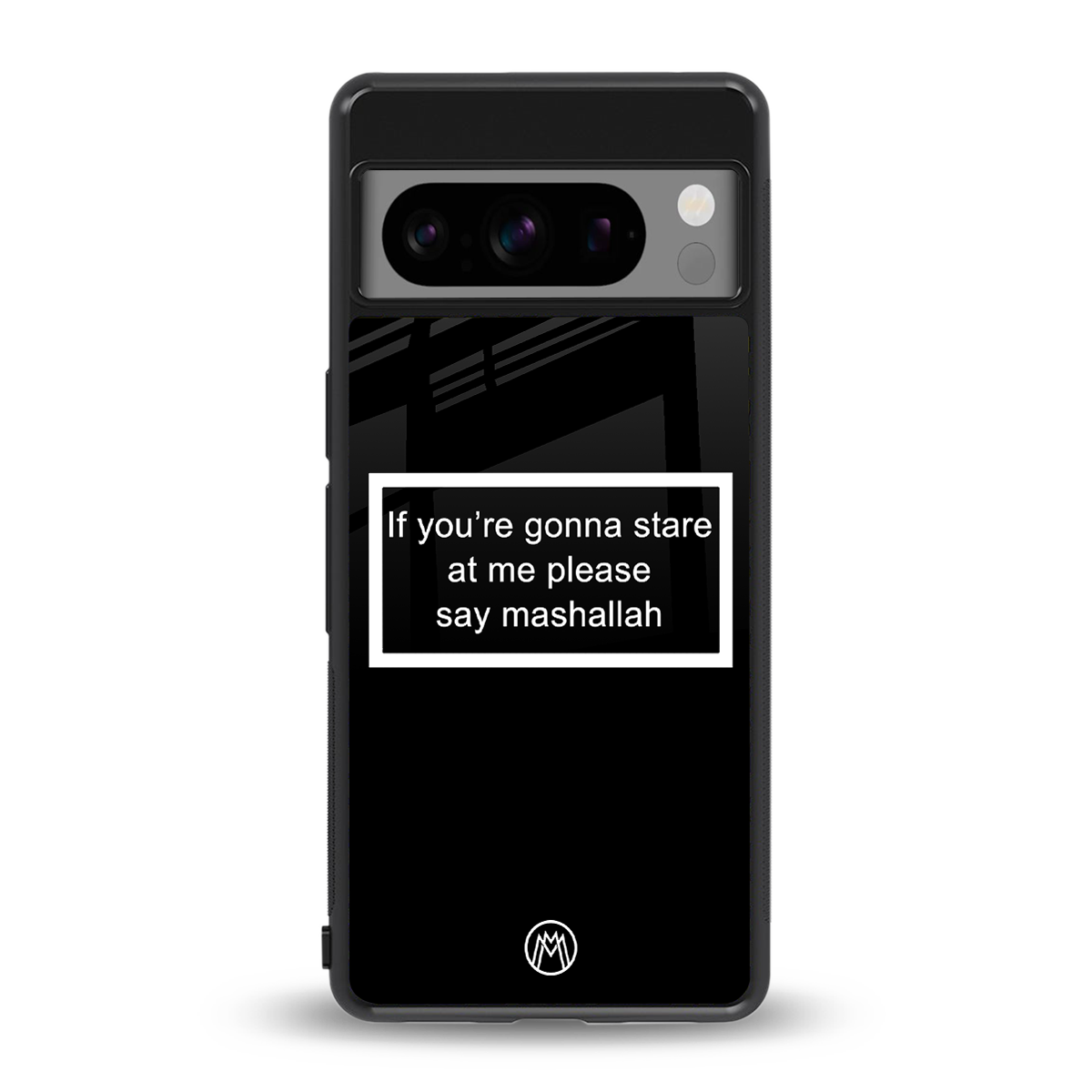 mashallah black edition back phone cover | glass case for google pixel 8 pro