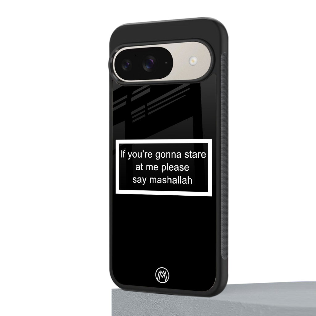 mashallah black edition back phone cover | glass case for google pixel 9