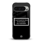 mashallah black edition back phone cover | glass case for google pixel 9 pro xl