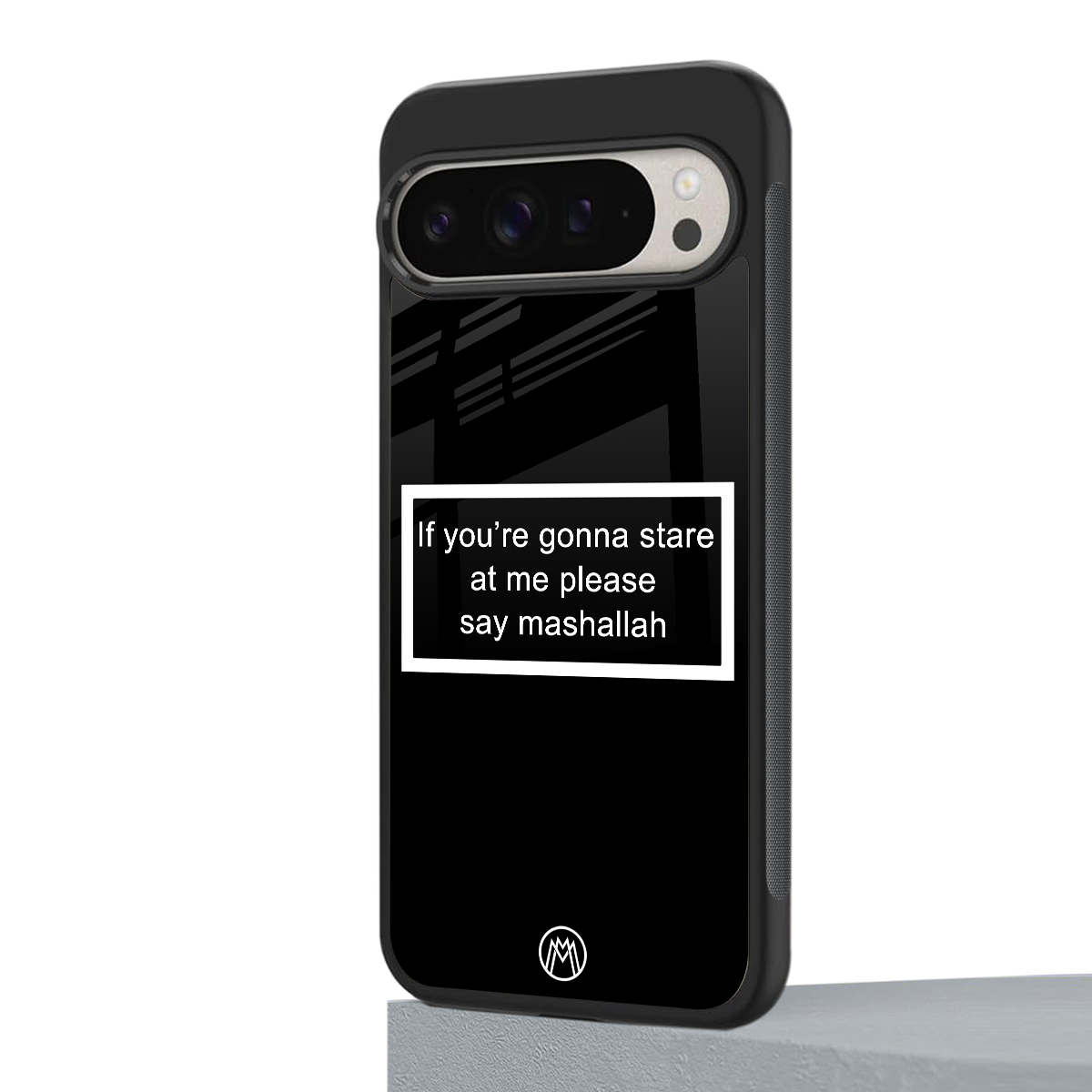 mashallah black edition back phone cover | glass case for google pixel 9 pro xl