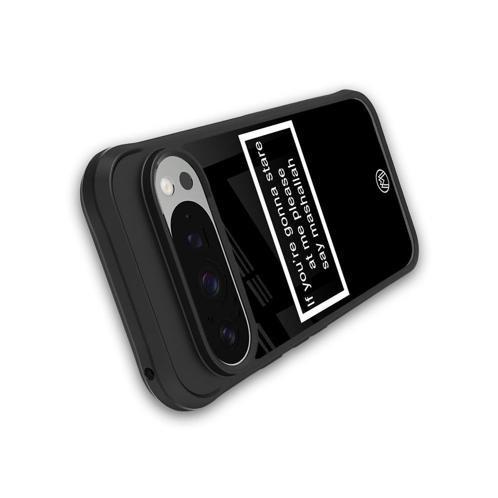mashallah black edition back phone cover | glass case for google pixel 9 pro