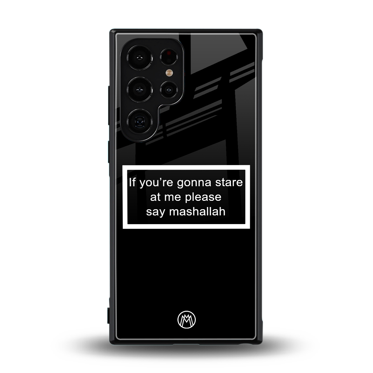 mashallah black edition back phone cover | glass case for samsung galaxy s24 ultra