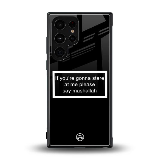 mashallah black edition back phone cover | glass case for samsung galaxy s23 ultra