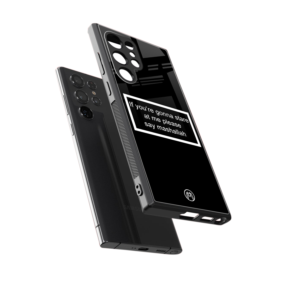 mashallah black edition back phone cover | glass case for samsung galaxy s24 ultra