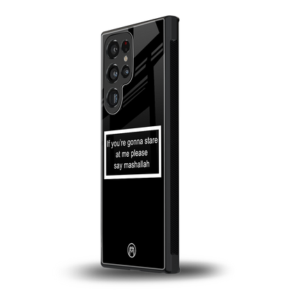 mashallah black edition back phone cover | glass case for samsung galaxy s23 ultra