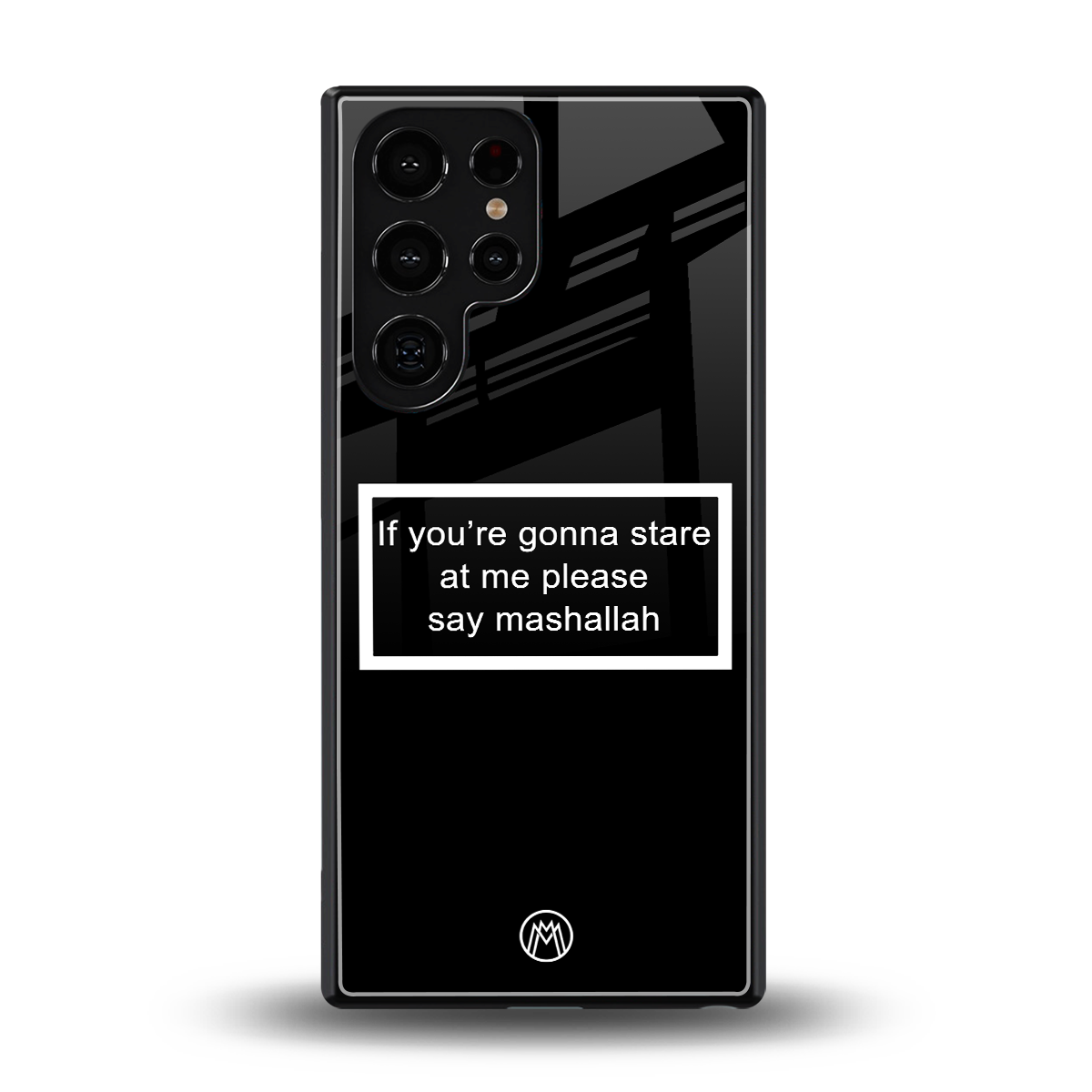 mashallah black edition back phone cover | glass case for samsung galaxy s25 ultra