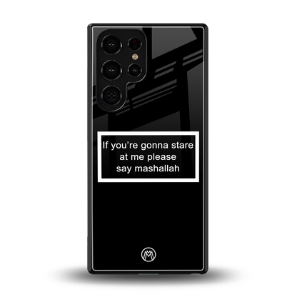mashallah black edition back phone cover | glass case for samsung galaxy s25 ultra
