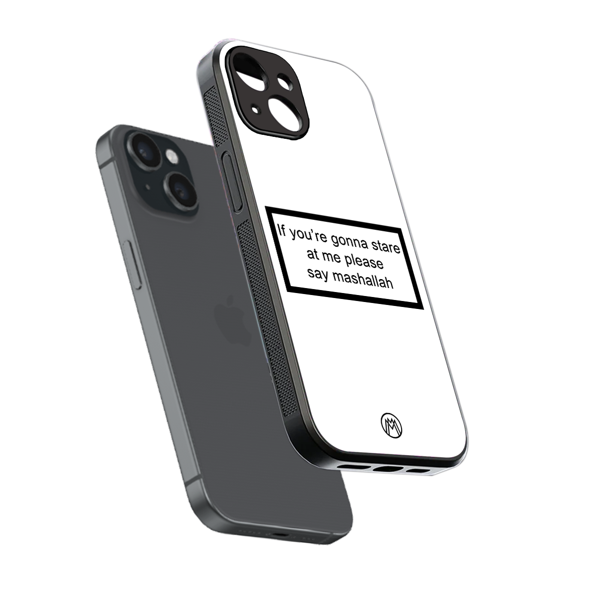 mashallah white edition back phone cover | glass case for iphone 13 mini