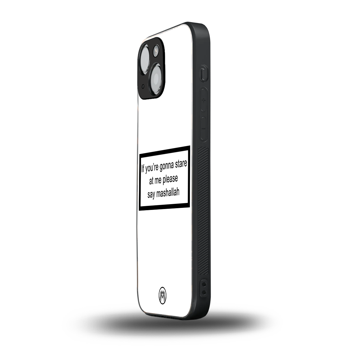 mashallah white edition back phone cover | glass case for iphone 13 mini