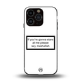 mashallah white edition back phone cover | glass case for iphone 15 pro