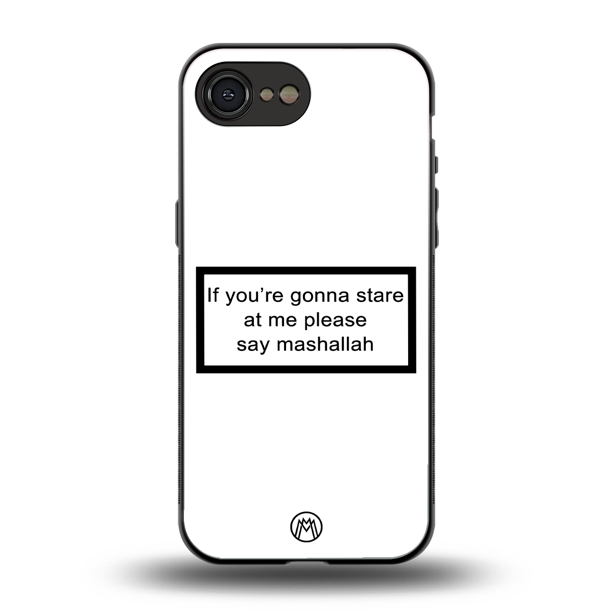 mashallah white edition back phone cover | glass case for iphone 16e