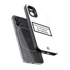 mashallah white edition back phone cover | glass case for nothing phone 1