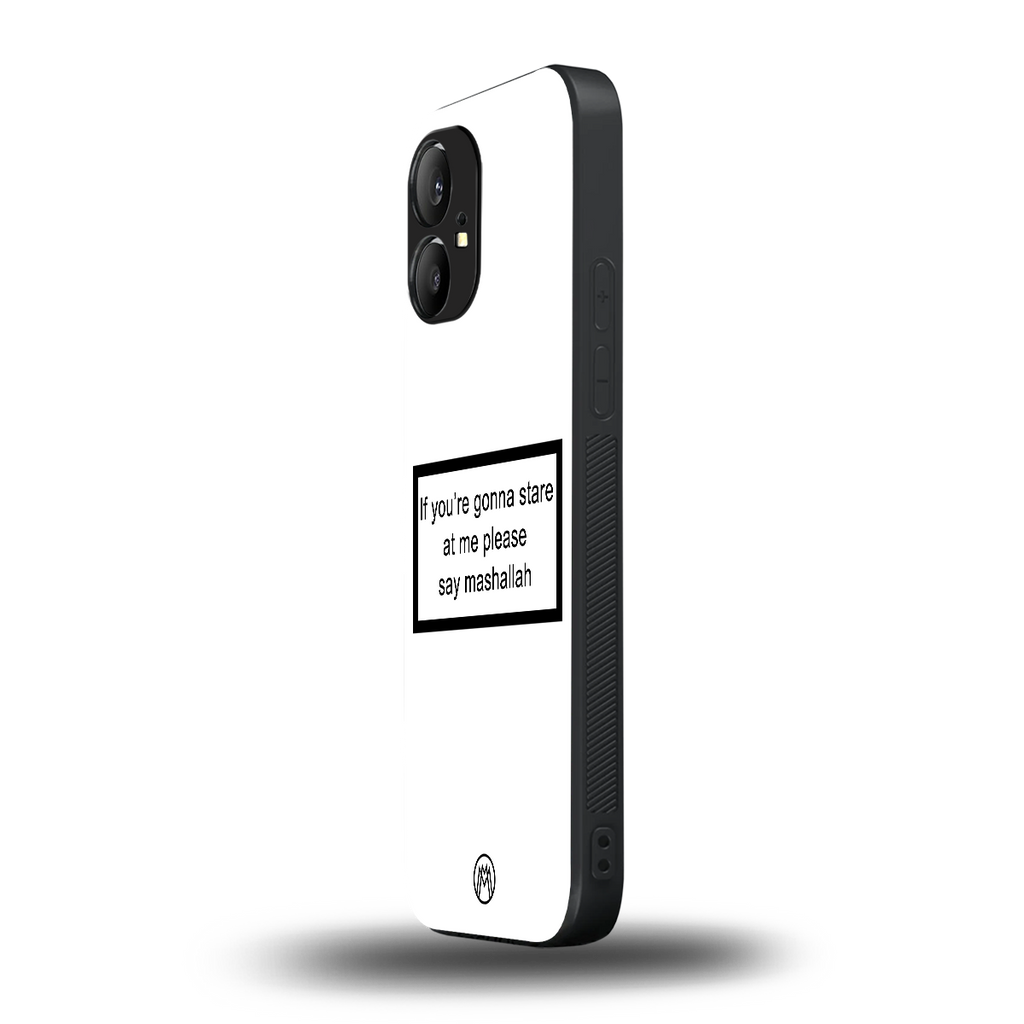 mashallah white edition back phone cover | glass case for nothing phone 1