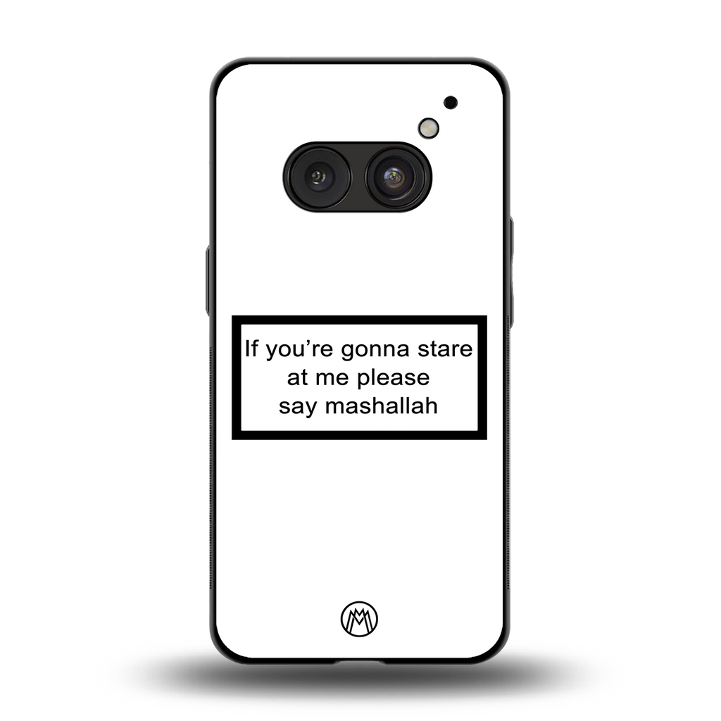 mashallah white edition back phone cover | glass case for nothing phone 2a