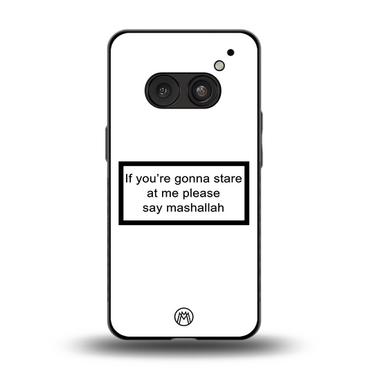 mashallah white edition back phone cover | glass case for nothing phone 2a