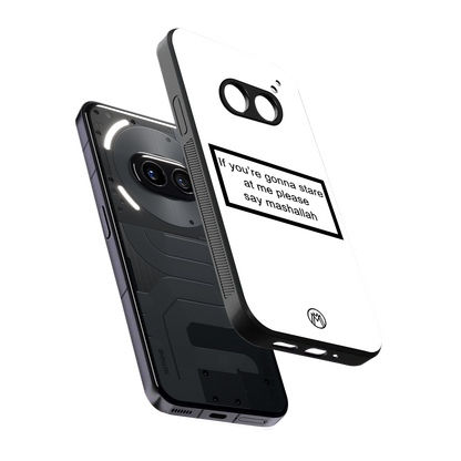 mashallah white edition back phone cover | glass case for nothing phone 2a