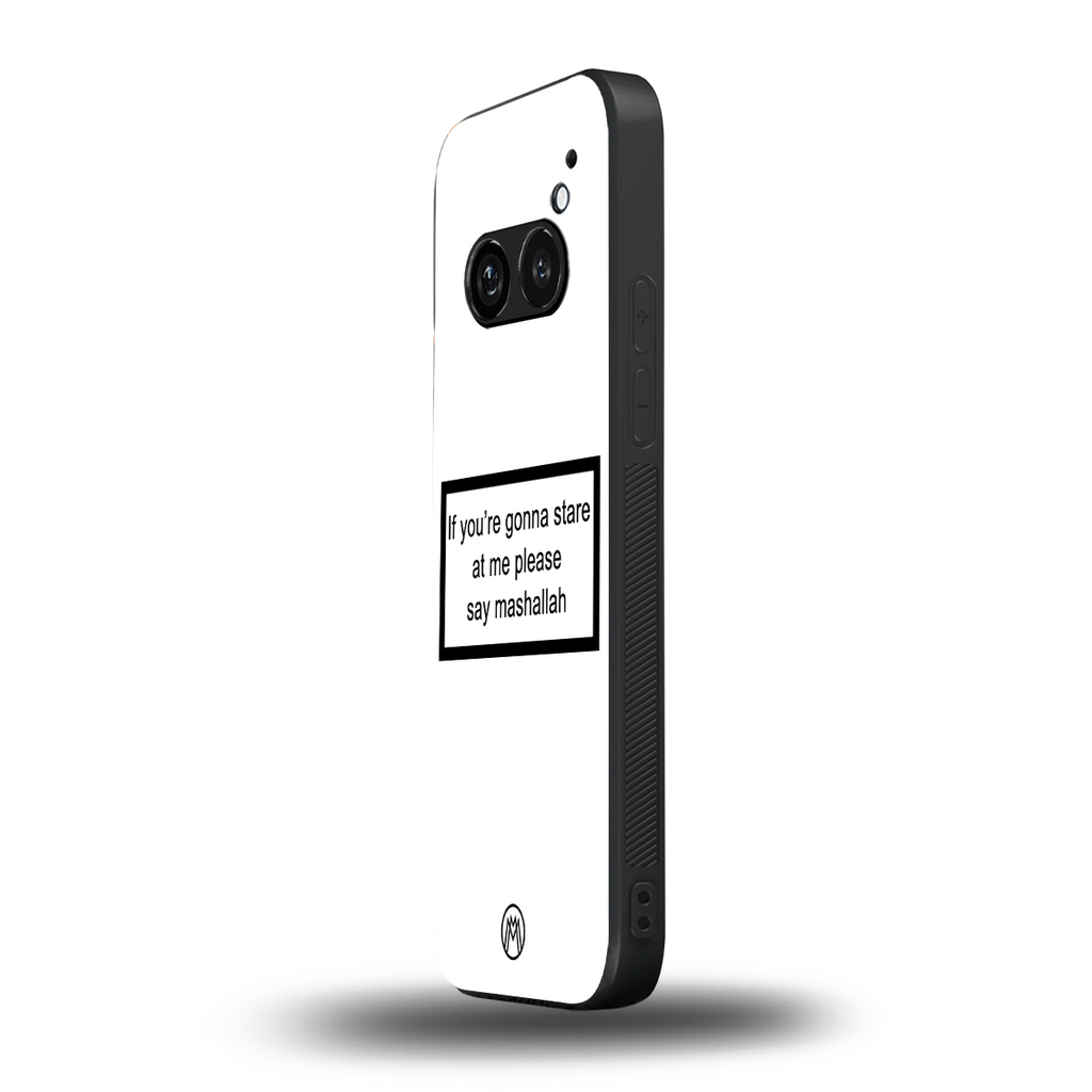 mashallah white edition back phone cover | glass case for nothing phone 2a