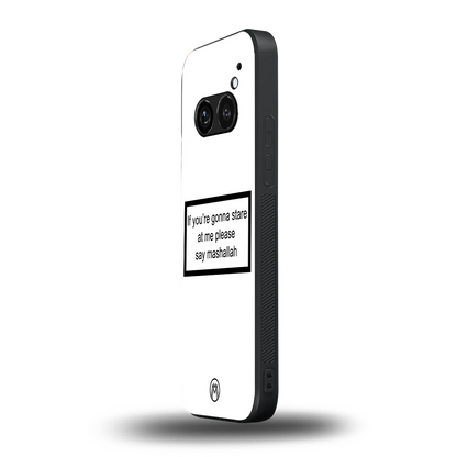 mashallah white edition back phone cover | glass case for nothing phone 2a