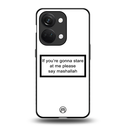 mashallah white edition back phone cover | glass case for oneplus nord 3