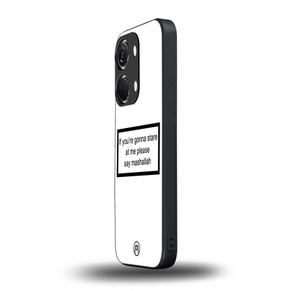 mashallah white edition back phone cover | glass case for oneplus nord 3