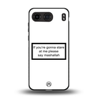 mashallah white edition back phone cover | glass case for oneplus nord 4