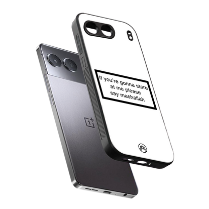 mashallah white edition back phone cover | glass case for oneplus nord 4
