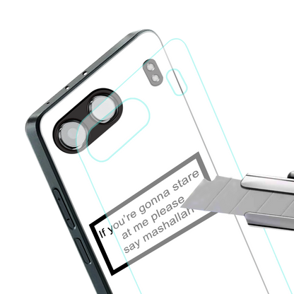 mashallah white edition back phone cover | glass case for oneplus nord 4
