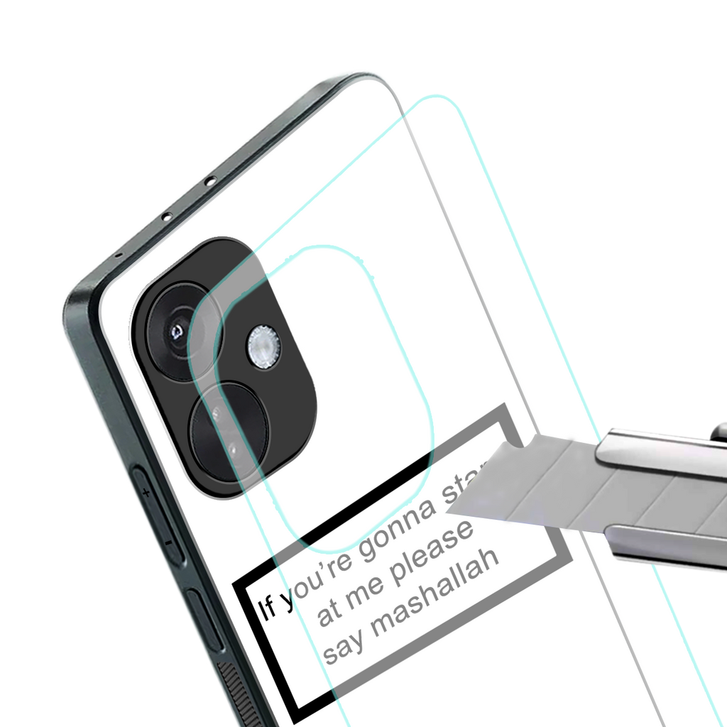 mashallah white edition back phone cover | glass case for oneplus nord ce 3