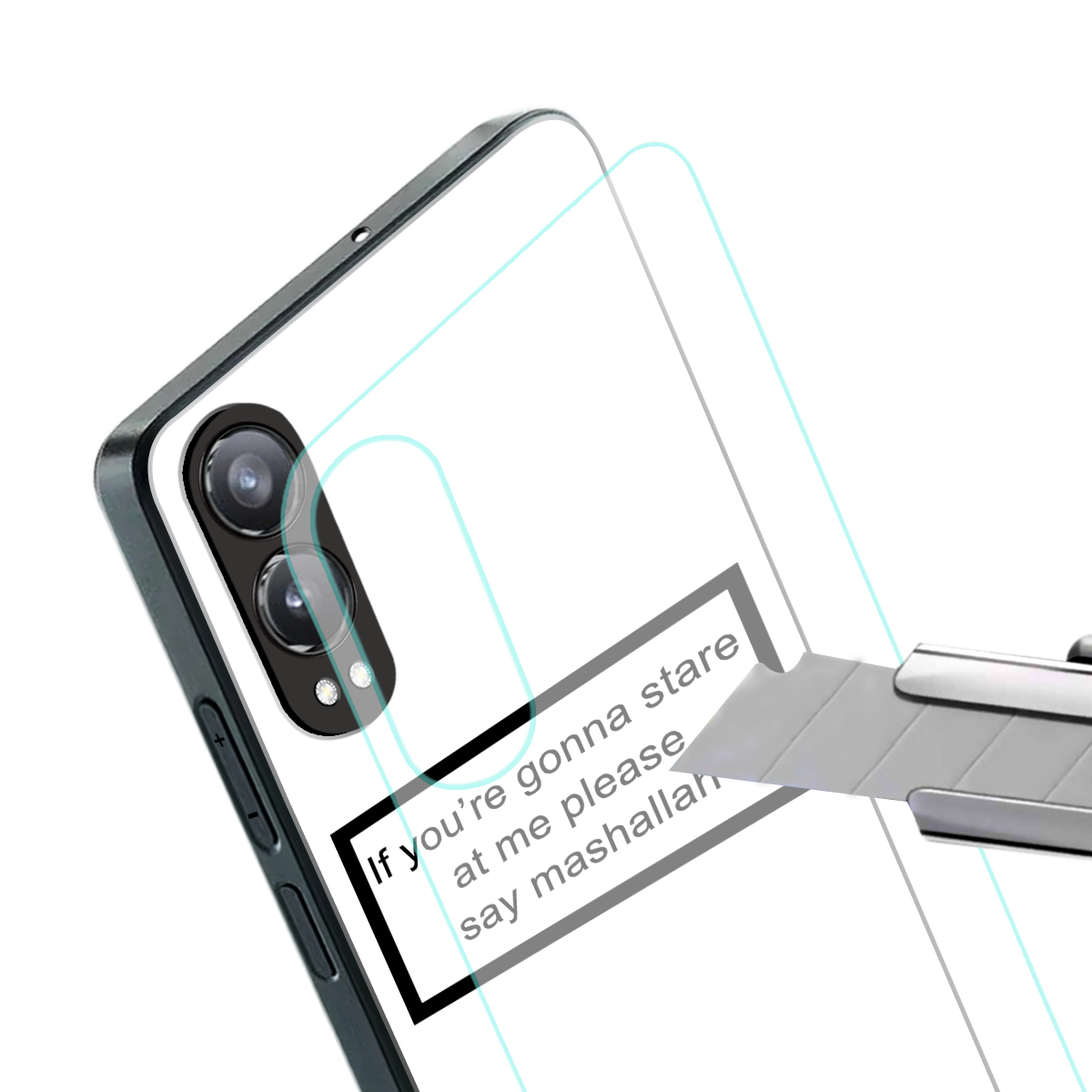 mashallah white edition back phone cover | glass case for oneplus nord ce 4 lite