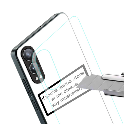 mashallah white edition back phone cover | glass case for oneplus nord ce 4 lite