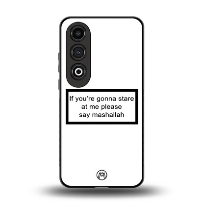 mashallah white edition back phone cover | glass case for oneplus nord ce 4