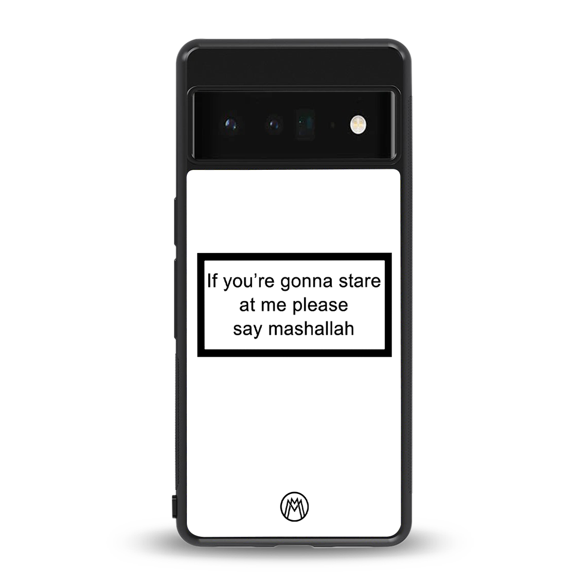 mashallah white edition back phone cover | glass case for google pixel 6 pro