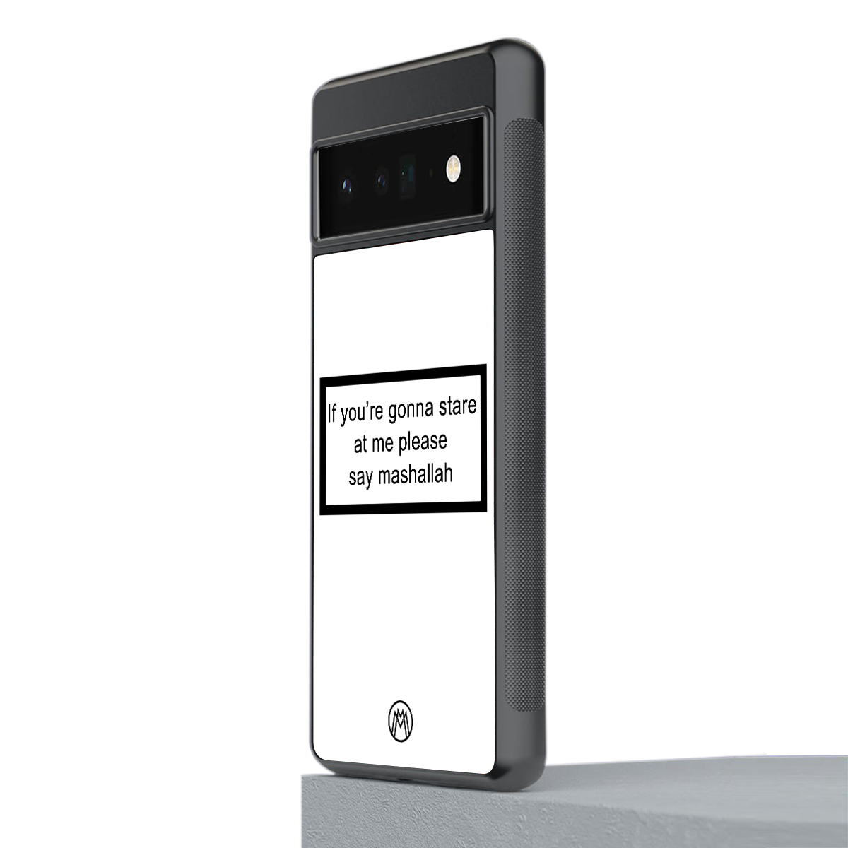 mashallah white edition back phone cover | glass case for google pixel 6 pro