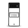 mashallah white edition back phone cover | glass case for Google Pixel 6A