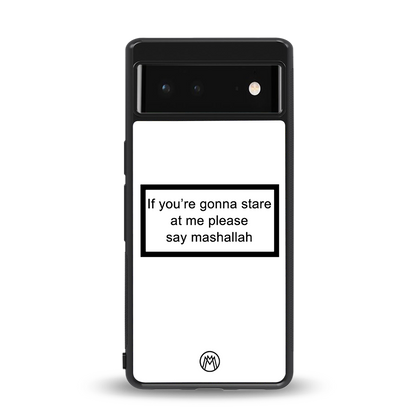 mashallah white edition back phone cover | glass case for Google Pixel 6A