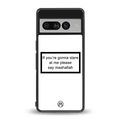 mashallah white edition back phone cover | glass case for google pixel 7 pro