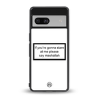 mashallah white edition back phone cover | glass case for Google Pixel 7